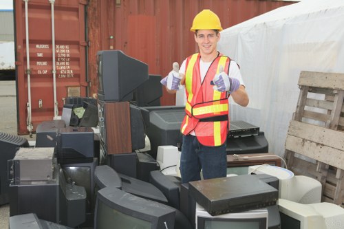 Eco-friendly construction materials in a recycling plant