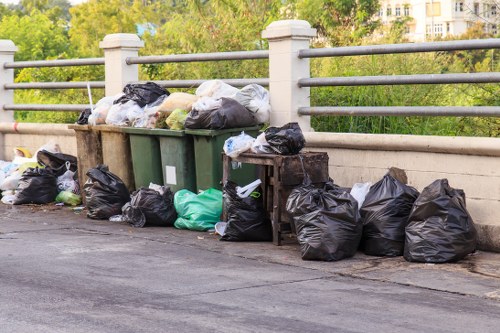 Community gathering promoting sustainable waste practices in Leyton