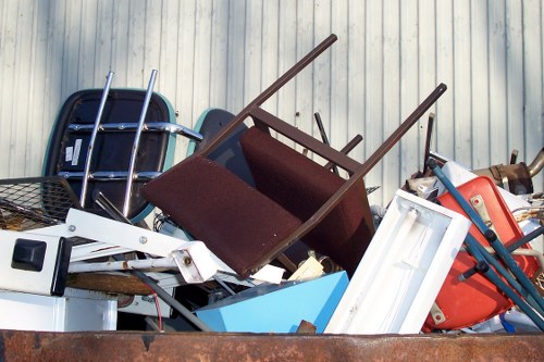 Modern waste management technology in use for construction debris