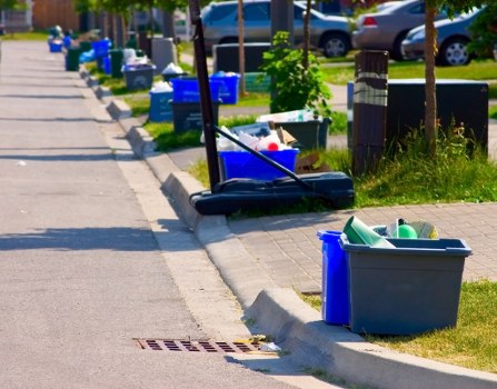 Recycling center in East London