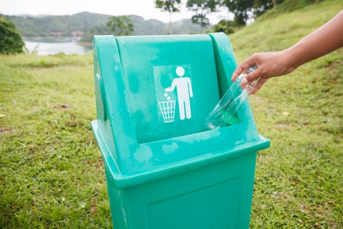 Organized waste segregation at a Dalston construction site